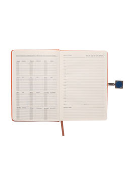 Ежедневник недатированный А5, с хлястиком, 96 листов, в линейку, пвх, оранжевый - Simaland фото 9