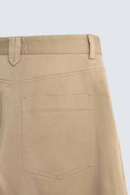 PANTAL?N WIDE FIT CROPPED / Beige - Zara фото 11