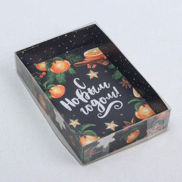 Цена за 5 шт. Коробка для кондитерских изделий «С Новым годом», 18×12×3.5 см