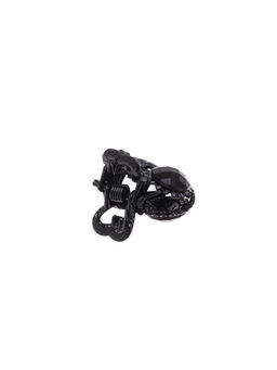 Цена за 12 шт. Крабик для волос «Чёрный ажур», подсолнух, 2.5 см, чёрный