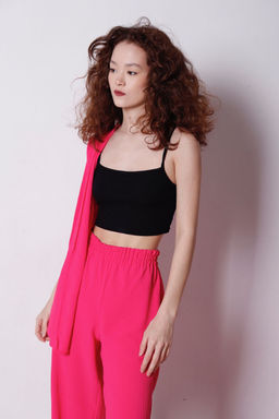 9183 Костюм из кимоно и брюк-палаццо ярко-розовый - Martichelli фото 2