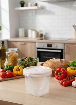 Цена за 2 шт. Банка с завинчивающейся крышкой "Тондо" 1,5л кремовая С288КРЕМ