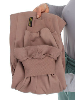 HC-207-1 DK. BEIGE Брюки спортивные женские (95% хлопок, 5% спандекс) - Фабричный китай фото 8