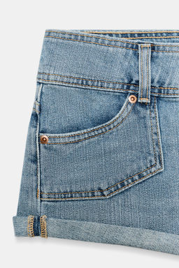 SHORTS MINI DENIM TRF BOLSILLOS / Azul - Zara фото 7
