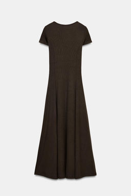 LONG RIBBED DRESS - Zara фото 6