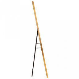 Зеркало напольное, настенное, интерьерное 50х160см, в полный рост, арочная форма, алюминиевая рама ширина 2,7см, цвет - золото, U-образная металлическая подставка, в коробке (Китай)