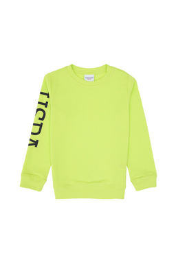 Erkek _ocuk Ye_il Basic Bisiklet Yaka Sweatshirt Sepette S_rpriz _ndirim
