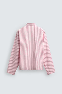 CAMISA RELAXED FIT CUADROS TEXTO / Rosa - Zara фото 8