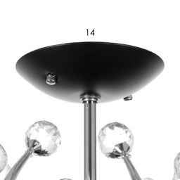 Светильник потолочный BayerLux «Марианна», люстра 8хЕ27, 40 Вт, чёрный, 77×77×33 см