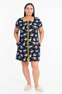 Халат М324139сс синий/серый