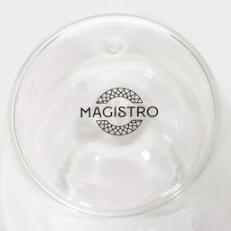 Стакан с двойными стенками Magistro «Поль. Дуо», 350 мл, 7.3×15 см, стекло, прозрачный