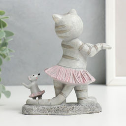Фигурка полистоун «Кот и мышка: гавайские танцы», 11.5×5×10.5 см