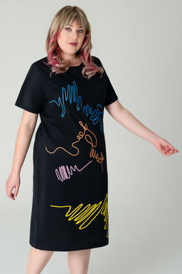 Арт. 4156 Туника женская 52-60 (5 шт) Цвет:черный - Калинка фото 5