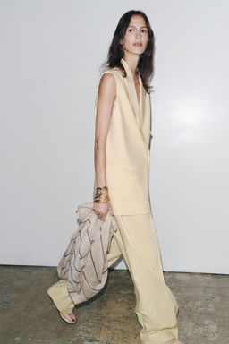 ZW COLLECTION WIDE-LEG DARTED TROUSERS