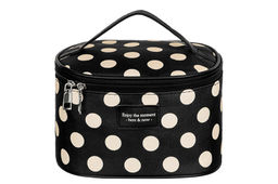 Косметичка - сумочка 20*16*13 см Черная в белый горошек, с ручкой - Elan gallery фото 4