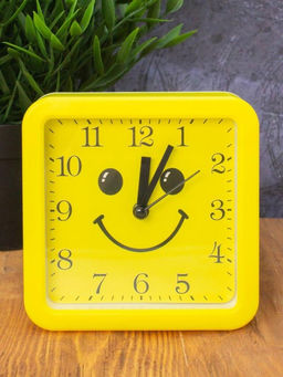 Часы-будильник Morning sun, yellow (11,5х11,5 см)