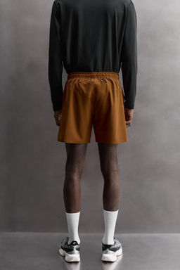 PANTALONES CORTOS B?SICOS ENTRENAMIENTO / Ocre - Zara фото 3