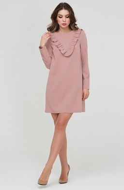 Платье-мини пепельно-розовый