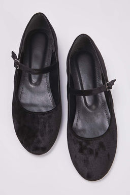 Siyah Kadife Mary Jane Kad?n Babet TAKAW26BE00008 - Trendyolmilla фото 2