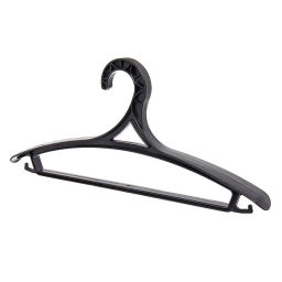 Цена за 10 шт. Плечики для верхней одежды 1шт "ЭКСПЕРТХАУС", цвет черный, 44-46р С518