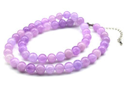 Бусы из камня кальцита шарик 8мм цв.кунцит, 48см