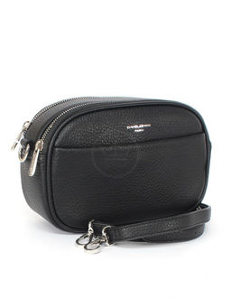 Сумка женская искусственная кожа DJ-CM 6920-BLACK, 2отд, плечевой ремень, черный SALE 260336