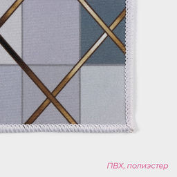 Коврики для ванной и туалета Доляна «Котто», 2 шт, 50×80, 40×50 см, цвет серый