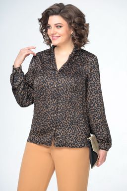 Блуза Swallow 803.2 черный+серебряный узор фото 490