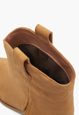 Рыжие велюровые женские казаки - Mascotte фото 6