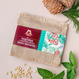 Мыло-мочалка льняная Кедровая с душистой мятой, 130гр