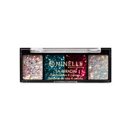 Тени для век 4 оттенка La Mirada, 508 сияющие глиттеры 1776N11749