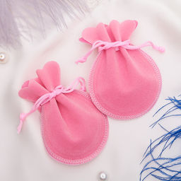 Цена за 100 шт. Мешочек бархатный, 7 х 9 (размер полезной части 6 х 6), цвет розовый