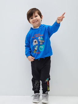 Beli Lastikli Bask?l? Erkek Bebek Jogger E?ofman Alt