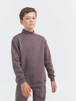 Свитшот Темный шоколад утепленный 7+