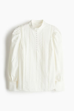 Blusa con ribetes de picot - H&m фото 6