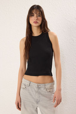 Ekru-Siyah 2li Paket Fitilli Esnek Vucuda Oturan Orme Bluz TWOSS25BZ00439 - Trendyolmilla фото 6