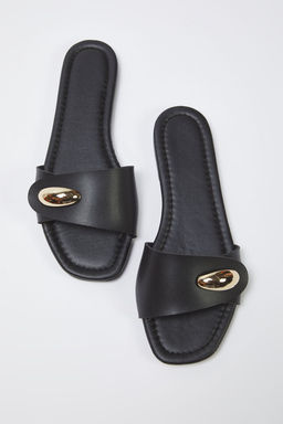 Trendyolmilla Shoes Siyah Metal Suslemeli Kad?n S?k Terlik TAKSS25TE00041  фото 6
