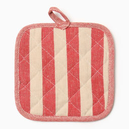Прихватка Доляна Полоса цв.красный17х17 50%п/э 50% хл  фото 3