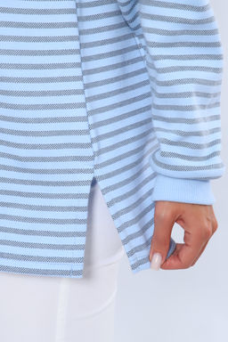 Свитшот 375709 в полоску повседневный трикотажный