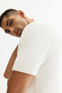 Polo en punto trenzado Regular Fit - H&m фото 6
