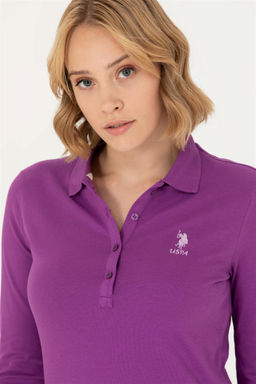 U. S. Polo Assn Женский фиолетовый базовый свитшот - U.s. polo assn фото 2