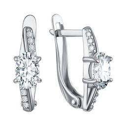 Серьги из серебра куб.циркон., Л-11806