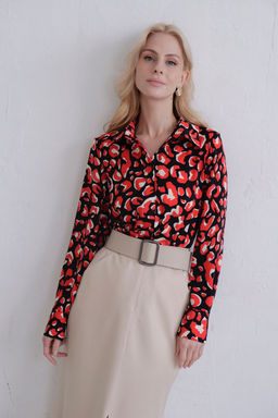 11538 Рубашка с супатной застёжкой красно-чёрная - Martichelli фото 6