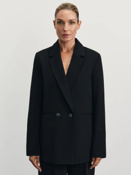 Двубортный жакет прямого кроя / Zarina  фото 3