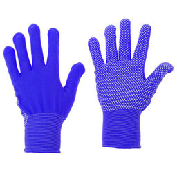 Перчатки нейлоновые ПВХ синий цвет универсальный размер