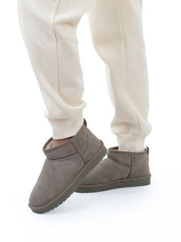 04-PF8300-6 KHAKI Угги женские (натуральная замша, 100% шерсть)