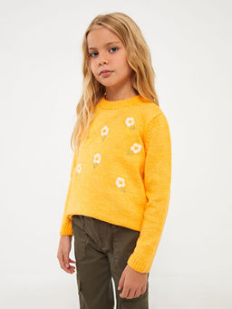 Bisiklet Yaka Nak??l? Uzun Kollu K?z ?ocuk Triko Kazak - Waikiki фото 2