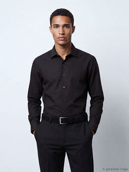 Рубашка мужская Slim Fit из габардина