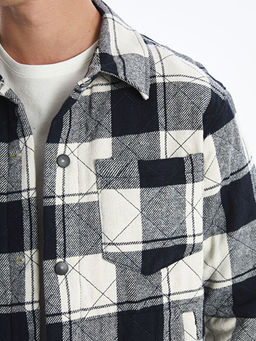 Regular Fit Uzun Kollu Ekose Erkek G?mlek Ceket