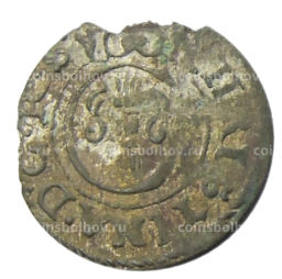 Солид 1634-1654 года Шведская оккупация Риги  Королева Кристина